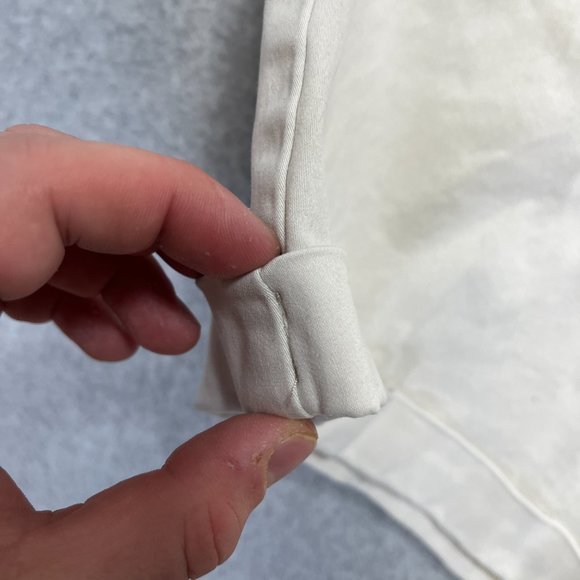 Abercrombie & Fitch Shorts Mens 34 Ivory Chino Flat Front Stretch Cotton Blend - Picture 2 of 9